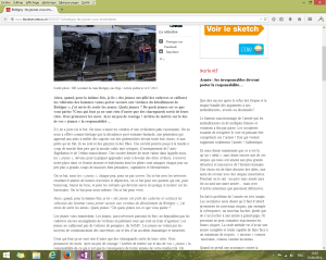 Capture d'écran du billet intitulé "Brétigny : les jeunes vous emmerdent", au 1er juin 2014. [Cliquer pour agrandir l'image]
